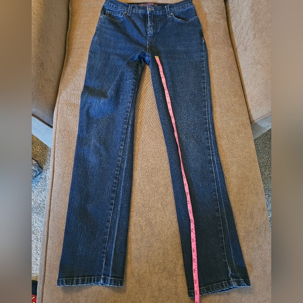 Gloria Vanderbilt Amanda Dark Wash Straight Leg Jeans Size 6 - Picture 10 of 12